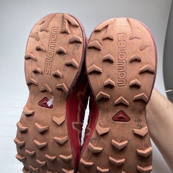Salomon Speedcross 4 Red/Pink Trail Running Shoe Women US 9 (No Insole, read) - Picture 9 of 16